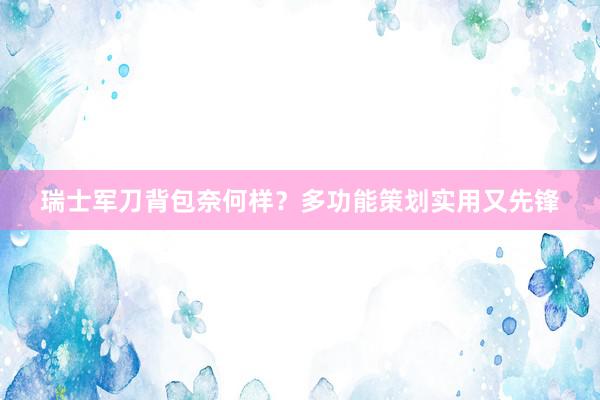 瑞士军刀背包奈何样？多功能策划实用又先锋